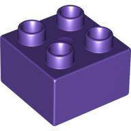 Lego Duplo Brick 2 x 2 / Dark Purple