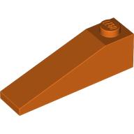 Lego Brick Sloped 18° 4 x 1 / Reddish Orange