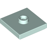 Lego Plate Special 2 x 2 with Groove and Center Stud (Jumper) / Light Aqua