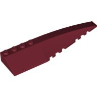 Lego Brick Wedged, Curved 12 x 3 Right / Dark Red