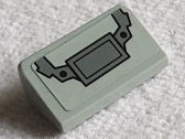 Lego Slope 30 1 x 2 x 2/3 with Dark Bluish Gray Panel with Two Hinged Arms Pattern (Sticker) - Set 75095 / Light Bluish Gray