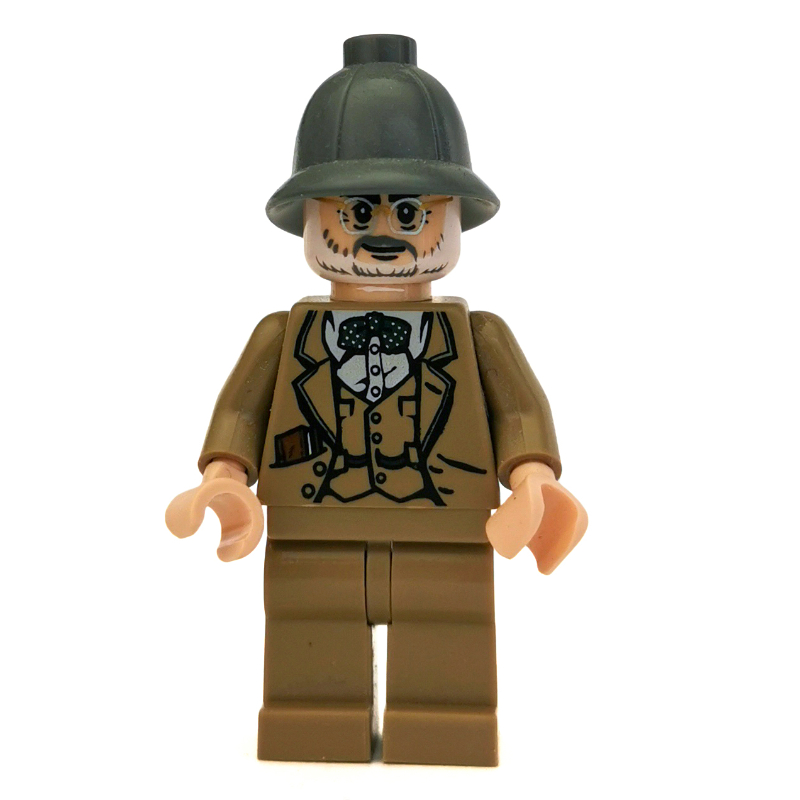 Lego Henry Jones Sr. in Dark Bluish Gray Pith Helmet