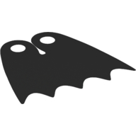 Lego Neckwear Cape, Scalloped 5 Points, Tear-Drop Neck Cut [Spongy Stretchable Fabric]