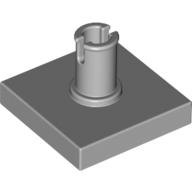 Lego Tile Special 2 x 2 with Top Pin / Light Bluish Gray