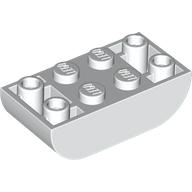 Lego Brick Curved Inverted 2 x 4 Double / White