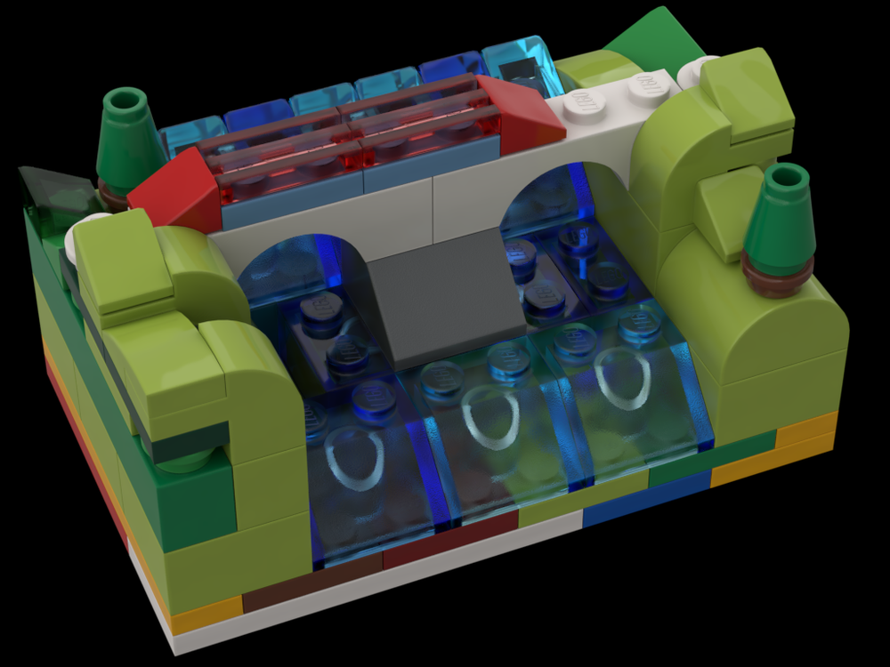 Lego Waterfall with Train