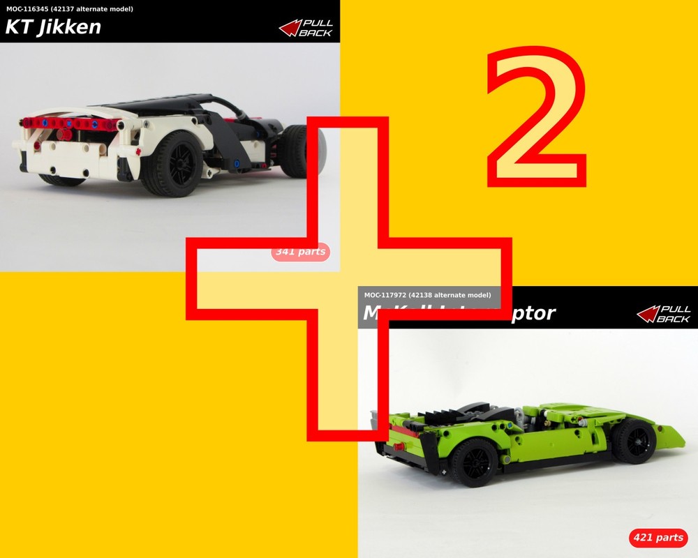 Lego 42137, 42138 alternates - KT Jikken and McKall Interceptor