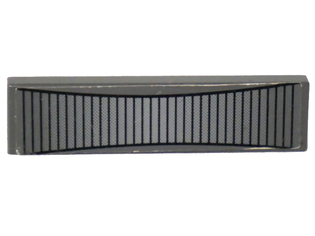 Lego Tile 1 x 4 with Radar on Dark Bluish Gray Background Pattern (Sticker) - Set 7899