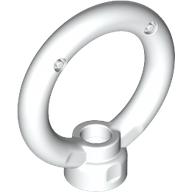 Lego Plate Special, 1 x 1 Stud with 3 x 3 Ring on Top / White