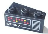 Lego Wedge 3 x 2 Left with Radio Pattern (Sticker) - Set 8479