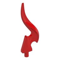 Lego Wave / Flame Rounded Single with Pin / Red