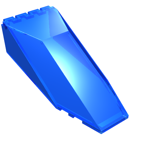 Lego Windscreen 10 x 4 x 2 1/3 Canopy / Trans-Dark Blue