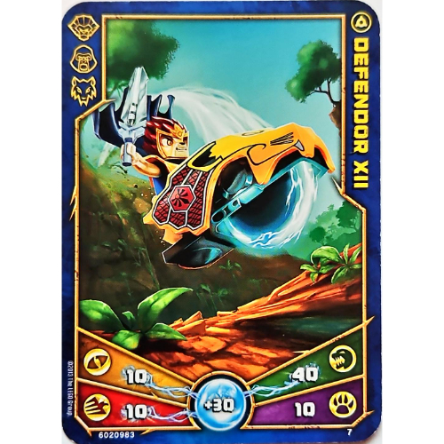 Lego Trading Card, Legends of Chima Deck #1: 7 [Defendor XII]