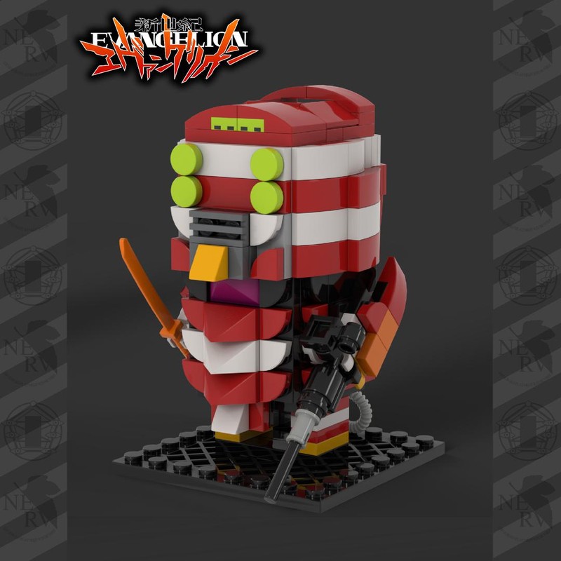 Lego Eva-02 , Neon Genesis Evangelion - Brickheadz