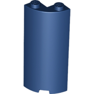 Lego Cylinder Quarter 2 x 2 x 5 (Wall) / Dark Blue