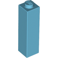 Lego Brick 1 x 1 x 3 / Medium Azure
