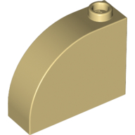 Lego Brick Curved 1 x 3 x 2 / Tan