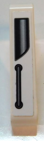 Lego Technic, Liftarm, Modified Bent Thick L-Shape 3 x 5 with Black Window and Door Handle Pattern Model Left Side (Sticker) - Set 42167