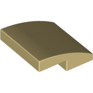 Lego Brick Curved 2 x 2 x 2/3 / Tan
