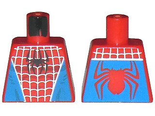 Lego Torso Spider-Man Costume 1 Blue Pattern / Red