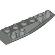 Lego Brick Wedged, Curved Inverted 6 x 2 Right / Light Gray