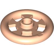 Lego Plate Special, 1 x 1 Stud with 3 x 3 Ring Around / Light Nougat