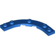Lego Plate Round Corner 5 x 5 with 4 x 4 Round Cutout / Blue