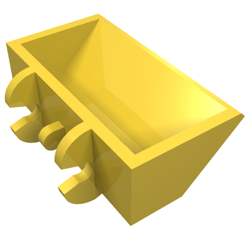 Lego Construction Vehicle Bucket Smooth 2 x 4 x 1 / Yellow