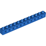 Lego Technic Brick 1 x 12 [11 Pin Holes] / Blue