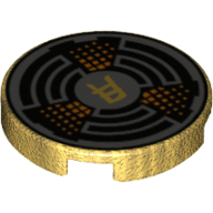 Lego Tile Round 2 x 2 with Speaker Print