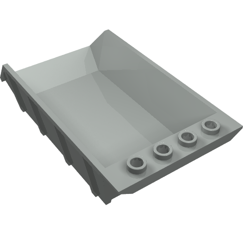 Lego Tipper Bed 4 x 6, Open Studs / Light Gray