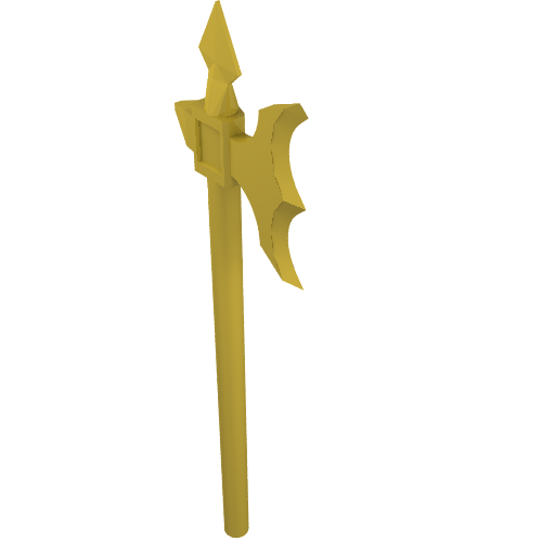 Lego Weapon Halberd / Axe Elaborate / Yellow