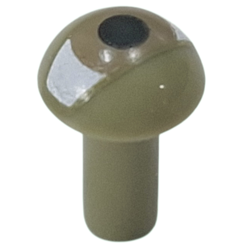 Lego Bar 1L with Rounded End with Black Eye, White Sides Print