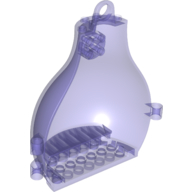 Lego Pod, Round Tapering with Loop on Top / Trans-Purple