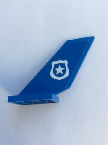 Lego Tail Shuttle with White Police Badge Pattern on Both Sides (Stickers) - Set 60175