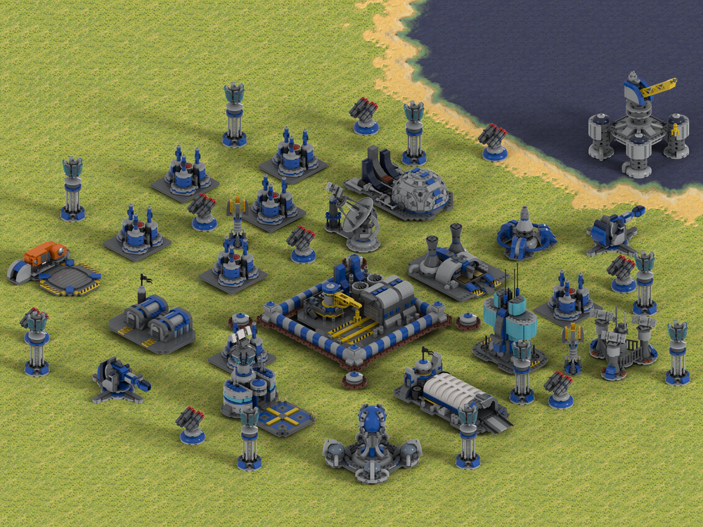Lego Command & Conquer - Red Alert 2 Allied Buildings Pack