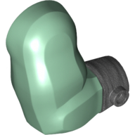 Lego Arm, Bigfig, Right with Pearl Dark Gray Wristband / Sand Green