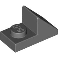 Lego Brick Sloped 45° 2 x 1 with 2/3 Cutout [New Version] / Dark Bluish Gray