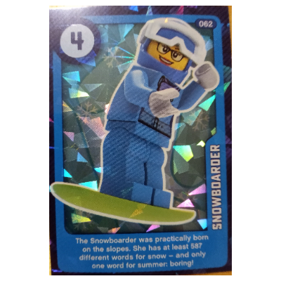Lego Trading Card, Create the World Living Amazingly - Snowboarder (Foil) / [No Color/Any Color]
