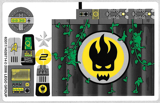 Lego Sticker Sheet for Set 8632-1