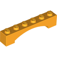 Lego Brick Arch 1 x 6 Raised Arch / Bright Light Orange