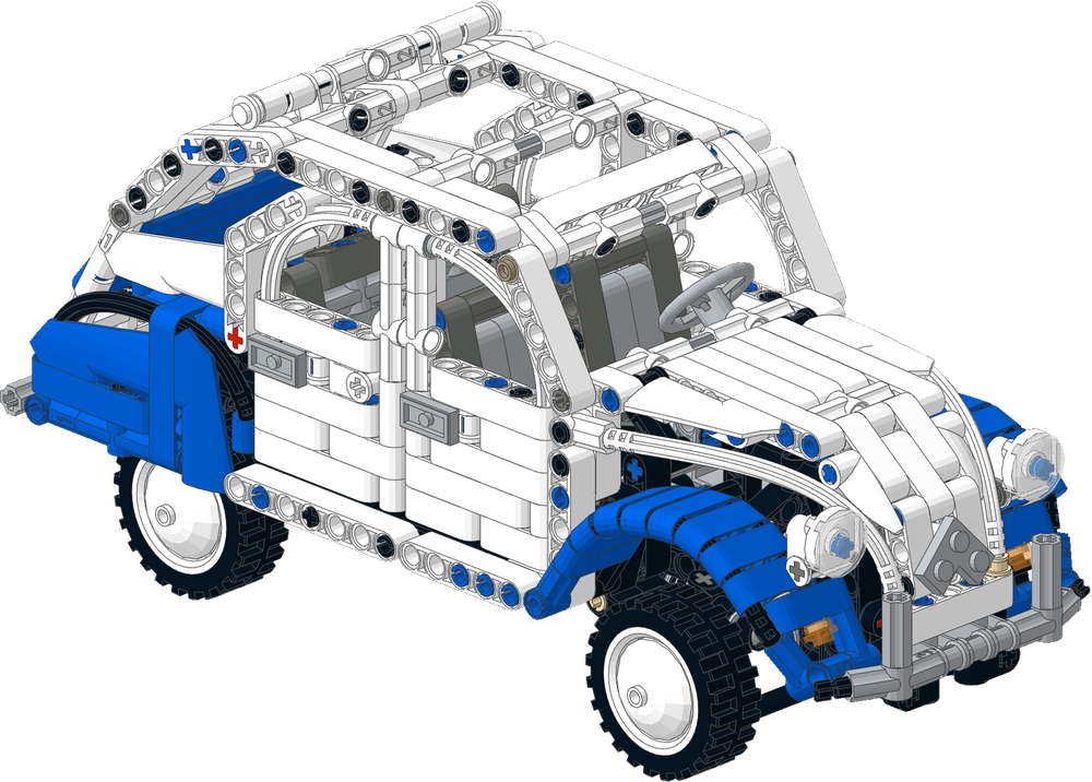 Lego Citroen 2CV Dolly White/Blue