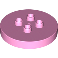 Lego Duplo Plate Round 4 x 4 [aka Table] / Bright Pink