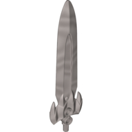Lego Large Figure Weapon Sword, Santis / King Mathias (Series 2) / Pearl Light Gray