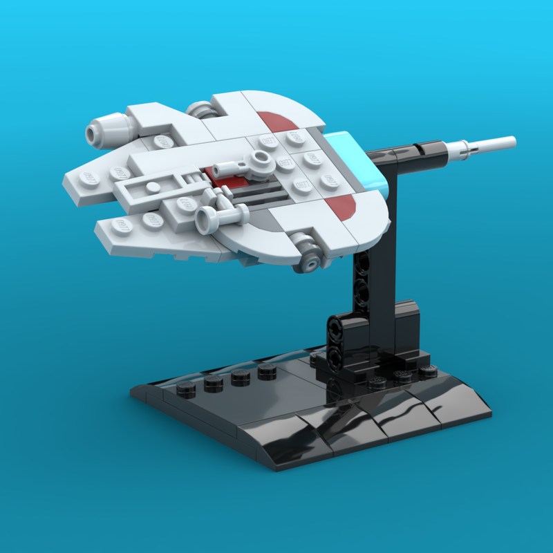 Lego Micro Millenium Falcon 1:450 Scale with Spinning Display Stand