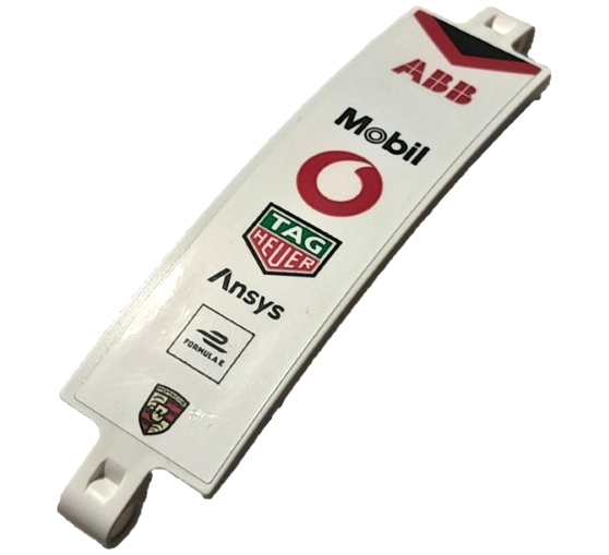 Lego Technic, Panel Curved 3 x 13 with ABB, Mobil, Vodafone, Tag Heuer, Ansys, FORMULA E, and Porsche Logos Pattern (Sticker) - Set 42137
