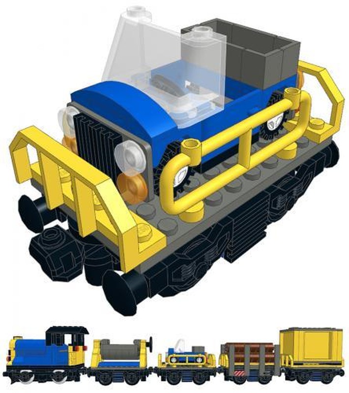 Lego Mini Cargo Train - Car Transporter