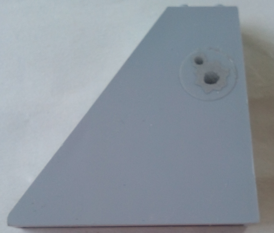 Lego Slope 55 6 x 1 x 5 without Bottom Stud Holders with Bullet Holes Pattern (Sticker) - Set 7709