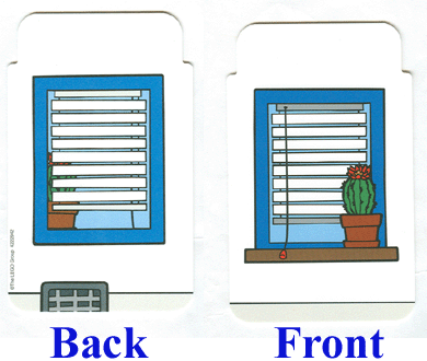 Lego Backdrop, Police Station Wall, Window with Blind, Exterior / Interior Print
