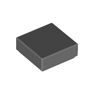 Lego Tile 1 x 1 with Groove / Dark Bluish Gray